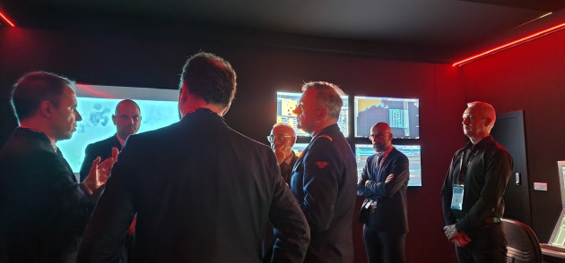 Admiral Pierre Vandier, Chief of Staff of the French Navy with ECA Group CEO Dominique Giannoni. (Supplied)