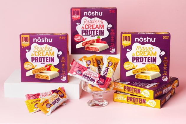 Healthy snacking brand Noshu has hopped on the high protein snacking trend with the release of its new Fruit & Cream Protein Bars in three flavours &ndash; Raspberry & Cream, Mango & Cream and Peaches & Cream.
Source: Noshu