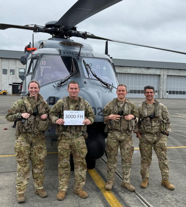 Sergeant Brilee Hooper, Corporal Sam Stewart, Flight Lieutenant Lachie Huddleston and Squadron Leader Tom McDowell. 
Credit: Airbus