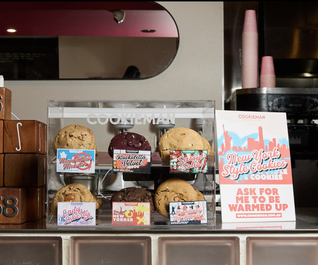 Australian business, Cookie Man, has just released its New York Loaded Cookie range for wholesale. The chunky cookies are available in eight flavours, all inspired by New York City.
Source: Cookie Man