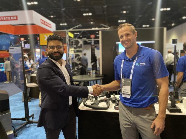 Managing Director S&IG, Satish Ayyalasomayajula with the President of BugEye Technologies, Kyle Zick. (S&IG)