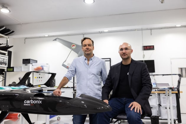 (L to R) Carbonix CEO, Philip van der Burg and Founder, Dario Valenza. (Carbonix)