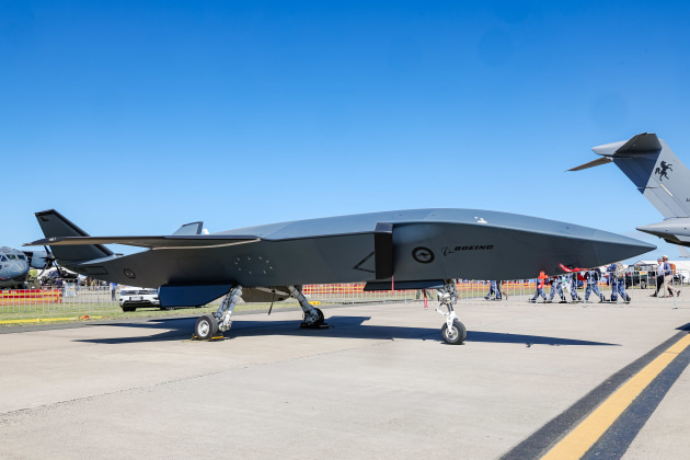The MQ-28 Ghost Bat at the 2025 Avalon Airshow.

Credit: BAE Systems