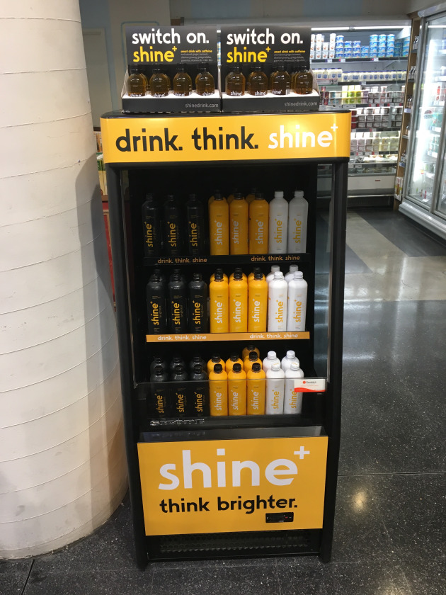 PIDA 2019 Finalist, Beverage: Shine Drink for its custom tall and thin 400ml bottle, which conjures "thoughts of health and wellbeing" through bottle shape and the shrink sleeve label design.