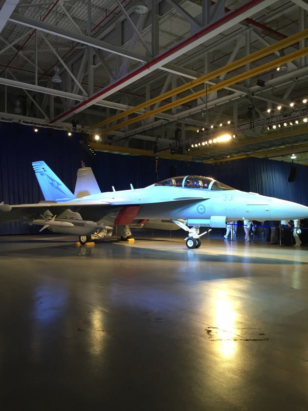 The first Super Hornet roll out in St Louis. (Katherine Ziesing)
