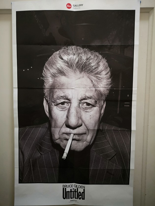 A poster advertising the Bruce Gilden exhibition.