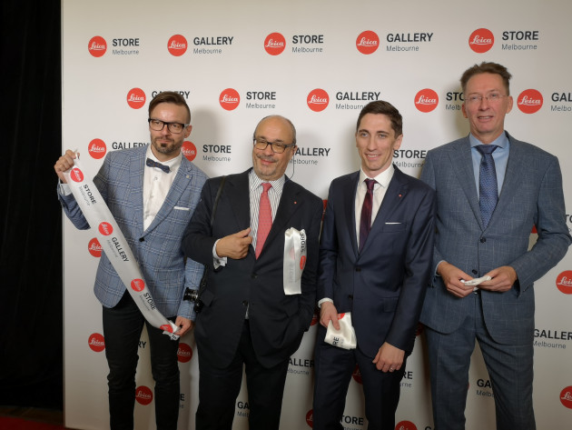 L to R: Boris Bender (Global Head of Retail Design, Leica Camera AG), Dr Andreas Kaufmann (Chairman of the Supervisory Board, Leica AG), Ryan Williams (Managing Director, Leica Camera Australia Pty Ltd), Ronald Marcel Peters (Chief Financial Officer, Leica Camera AG).