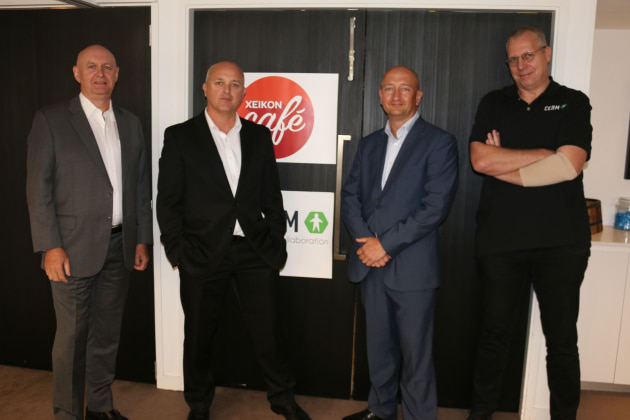 L-R: Bent Serritslev, Trevor Crowley, Dr Adrian Steele, Richard Maarschall