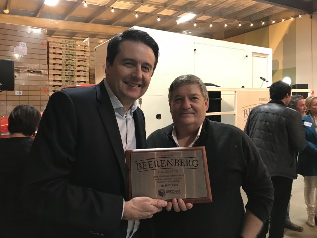 Anthony Paech, MD of Beerenberg and Recopak MD, Bill Dopper.