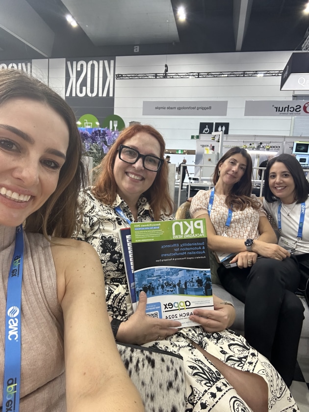 The Positiv PR team were all smiles at APPEX, where they were managing stands and PR for several large clients .