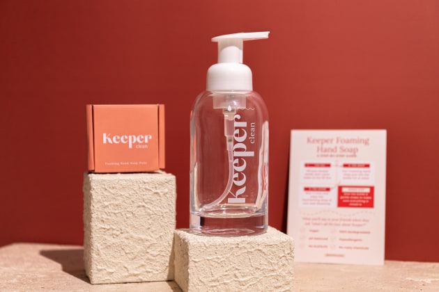 Keeper Clean&rsquo;s shipping boxes, pod boxes, instruction cards and tape are all compostable, or recyclable, although not yet certified as such. Bottles are made from glass, with a plastic closure.