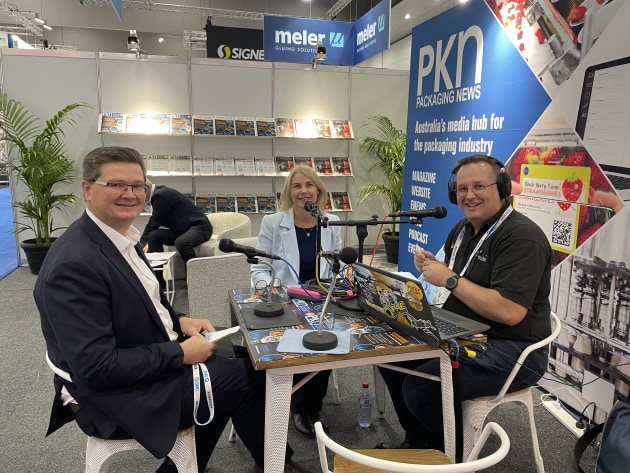 APPMA chairman Mark Dingley was the first guest on the PKN podcast at AUSPACK.