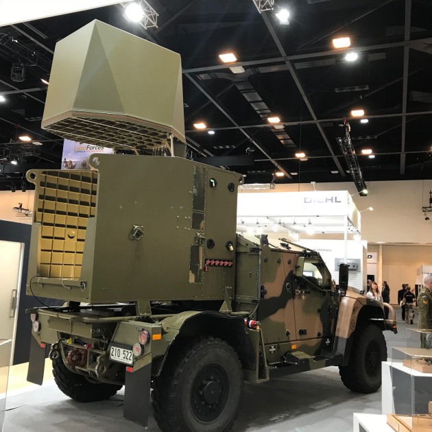 The CEATAC radar on show at Land Forces 2018.
Julian Kerr