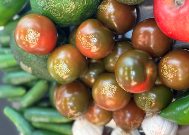 The EcoMark laser code/ mark is applied direct to the skin of fresh produce.