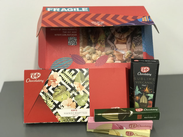 The personalised KitKat delivery that arrived at PKN's news desk.