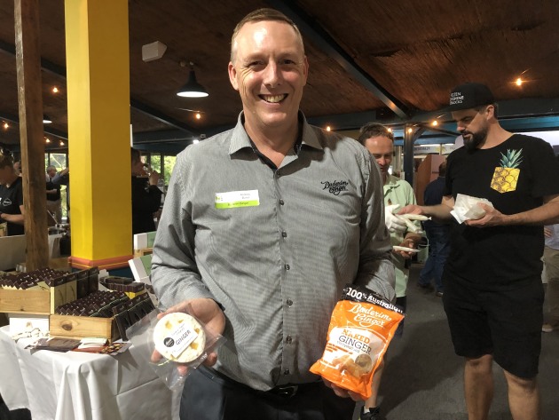 Buderim CEO Andrew Bond exhibiting just some of his ginger wares.