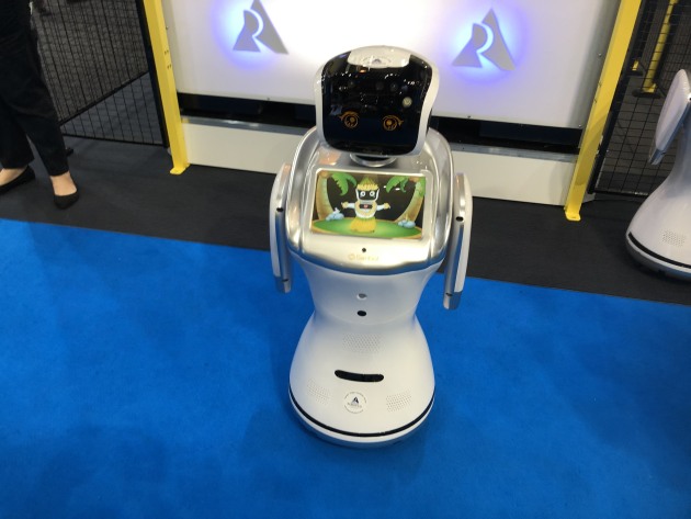 Sanbot from Qihan in China helping out on the Advanced Robotics stand.