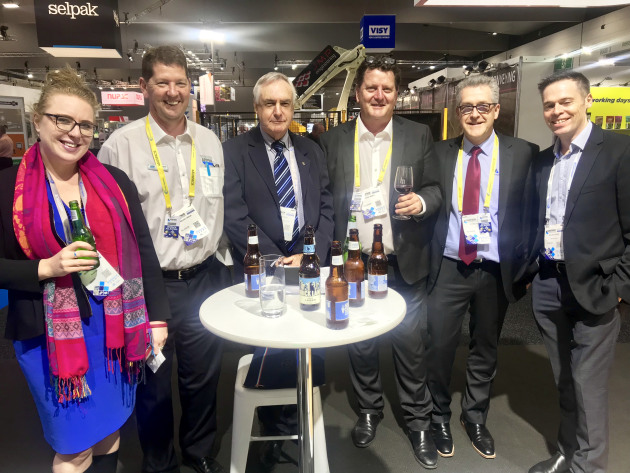 Networking drinks on the HMPS stand.