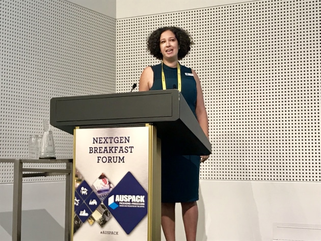 Dr Rym Kachouri opens the Next Gen breakfast.