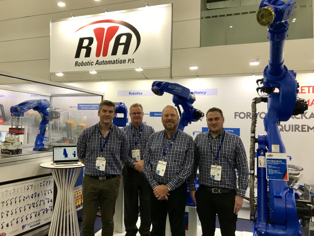 The Robotic Automation team. From left: Shane Mahyo, John Hanson, Colin Wells, Christoph Westburg.