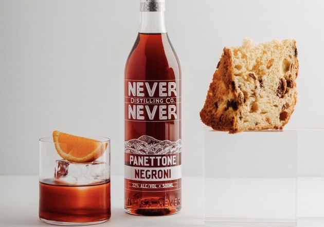 The two drops in the range are the Panettone Negroni Bottled Cocktail, and the Oyster Shell Gimlet Bottled Cocktail.