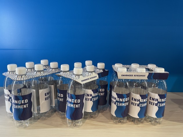 WestRock had a wide range of paper-based solutions for carrying bottles and cans, as an alternative to plastic carry handles.