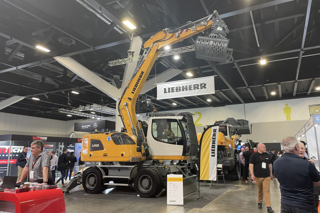 Much of the exhibits were focused on waste-related machinery.