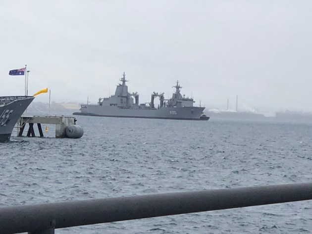 The Royal Australian Navy (RAN)&rsquo;s new Auxiliary Oiler Replenishment (AOR) ship, NUSHIP Supply, arriving at HMAS Stirling, Garden Island in Western Australia. (Supplied)