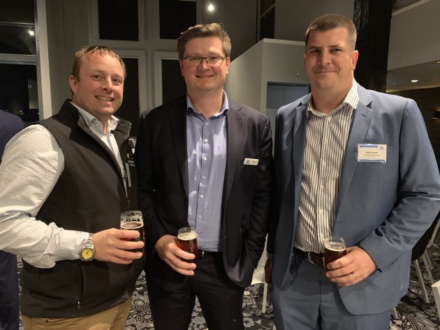 (from left) Drew Hoxey, Axelent Australia; Mark Dingley, Matthews Australasia; and Rob Quinn, Axelent Australia.