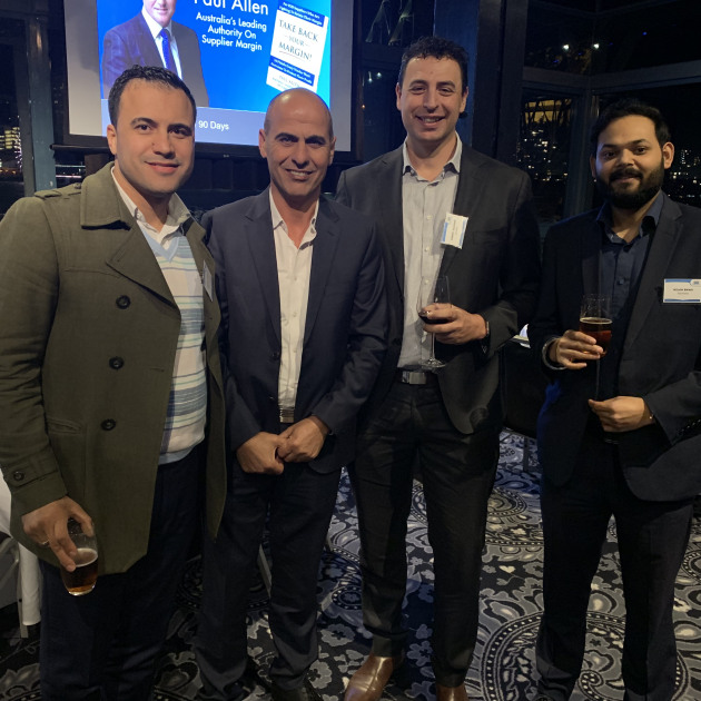 (from left) Hassan Rahman, Rhima; Rafica El Shami, Greenpack; Robert Silicato, Siemens; and Milan Bawa, Siemens.
