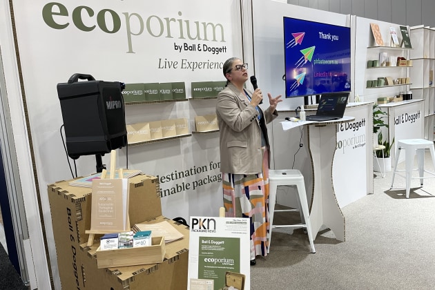 Rita Sellers, founder and director of pH Factor on the ecoporium stand.