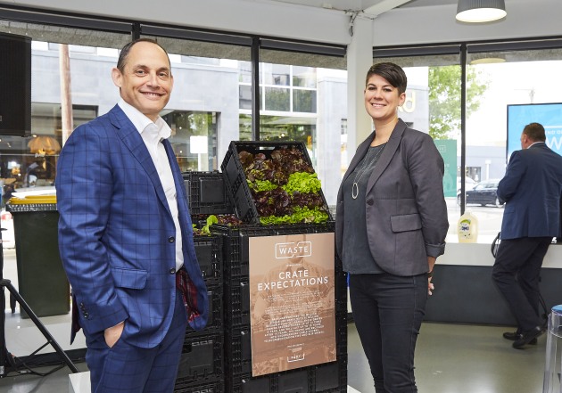 Raphael Geminder (left) and Dr Leyla Acaroglu at the launch of Pact's End of Waste White Paper.
