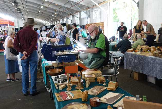 Patrick Nevin showed how to cut intricate shapes on the scrollsaw, Ipswich Woodcrafts Club