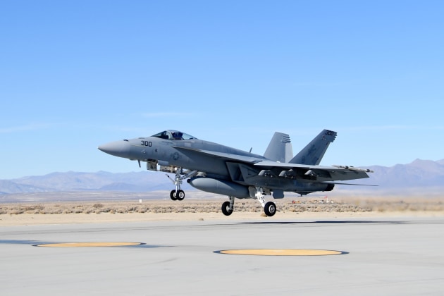 A Block II IRST pod on a US Navy F/A-18E Super Hornet. 

Credit: US Navy