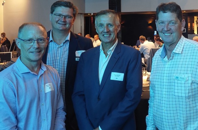 Issues to consider: (l-r) Scott Varker, Argon & Co; Mark Dingley, Matthews Australia; Wayne Robinson, PKN Packaging News; and Michael Moran, APPMA