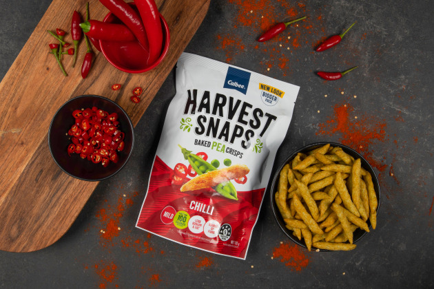 Harvest Snaps Baked Pea Crisps have been a healthier snacking option since 2017. 
The range now has a 5 Health Star Rating for the Pea Original Salted, Pea Chilli, and NEW Pea Tomato Chutney flavours