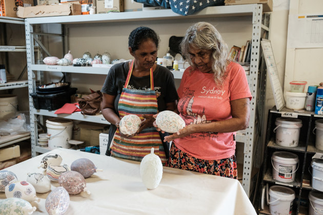 Jan Baljagil Gunjaka Griffiths and Peggy Griffiths.