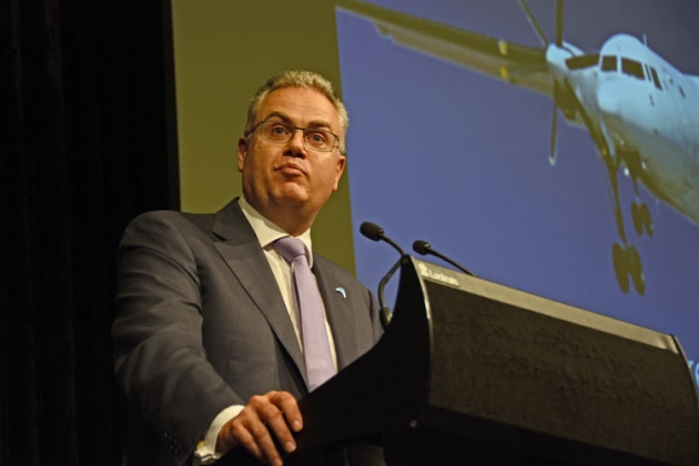 Outgoing Airservices Australia CEO Jason Harfield. (Steve Hitchen)