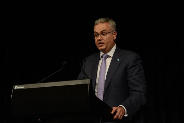 Jason Harfield will leave Airservices Australia after eight years in the role. (Steve Hitchen)