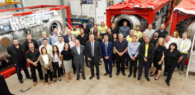 The Australian staff who worked on JFD's hyperbaric system. JFD