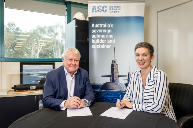 Jon from Wormald Australia and Marli from ASC, at ASC's Osborne site.

Credit: ASC