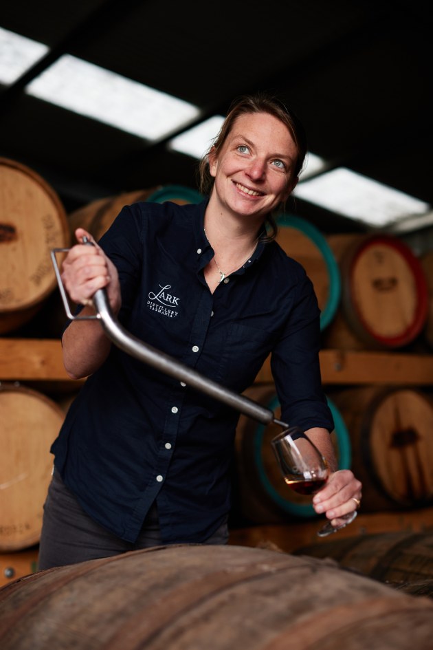 Jodie Dawe, distiller and blender at Lark Distillery