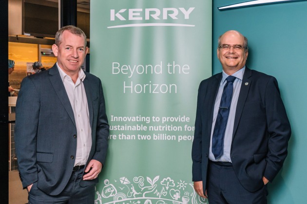 Kerry APMEA president and CEO John Cahalane (left) and Stop Food Waste Australia COO Mark Barthel as the global taste and nutrition company announces its partnership with the Australian Food Pact, joining Australia&rsquo;s biggest food businesses to tackle $36 billion food waste challenge.