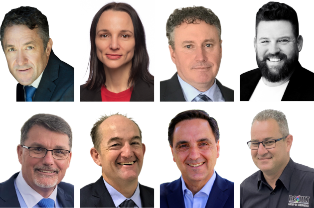 l-r: Alan Adams, Felicity Kelly, Jason Mills, Gilad Sadan, Joe Foster, Warwick Armstrong, Richard Fernandez, Michael Dossor