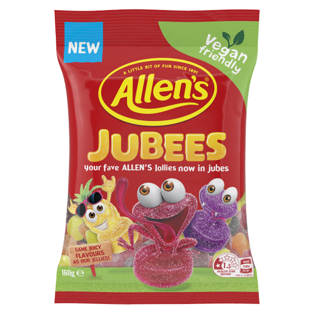Allen&rsquo;s has launched Aussie&rsquo;s favourite flavours in a chewy, vegan-friendly jube &ndash; the new Allen&rsquo;s Jubees.
