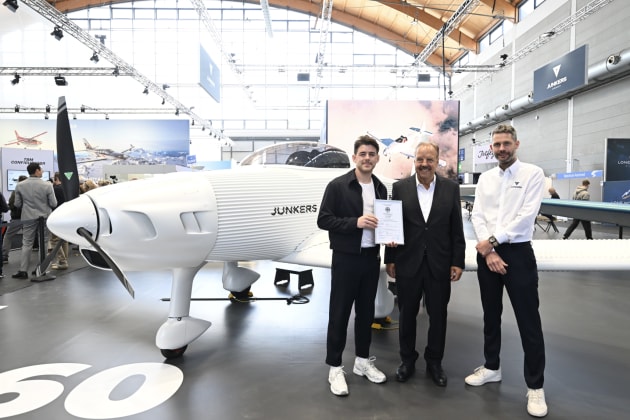Junkers Aircraft received a type certificate for its A60 light aircraft from the German Ultralight Association at the show.(Fairnamic GmbH)