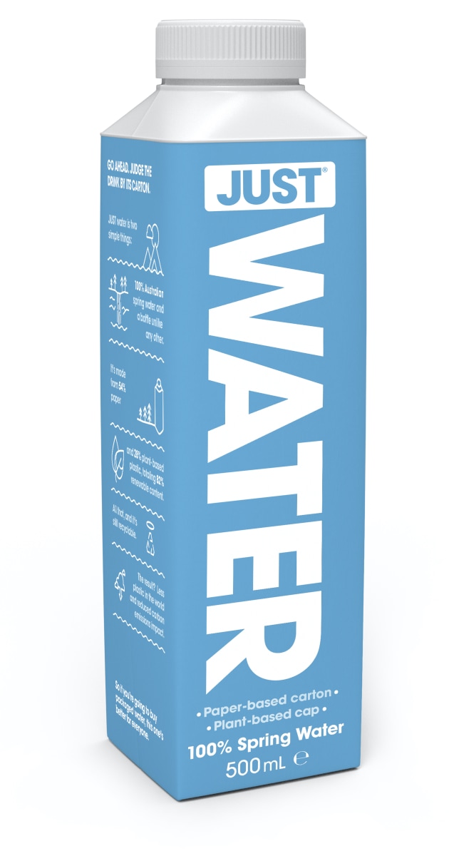 PIDA 2020 Beverage Category Finalist: Tetra Pak for JUST Water plant-based reusable water bottle.