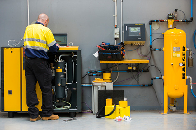 Kaeser&rsquo;s nationwide service network ensures 24/7 uptime for production plants.