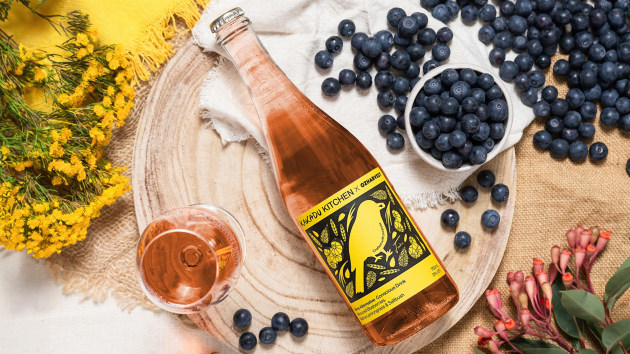 Conscious Drink is made from rescued blueberries and wild-harvested native botanicals, ethically sourced from First Nations-owned companies. (Source: Kakadu Kitchen/OzHarvest Ventures)