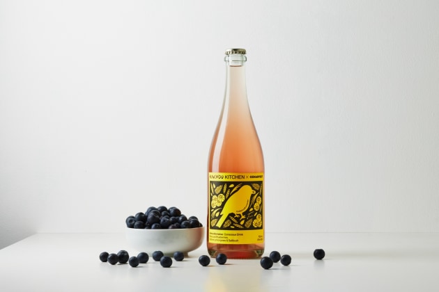 Conscious Drink is made from rescued blueberries and wild-harvested native botanicals, ethically sourced from First Nations-owned companies. (Source: Kakadu Kitchen/OzHarvest Ventures)